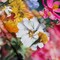 1 Yard Vibrant Silk Charmeuse Fabric Green, Pink and Yellow Floral Design 54 inch Width
